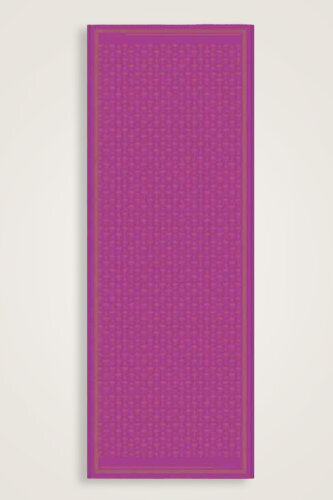 Carnation Monogram Silk Shawl Purple - 1