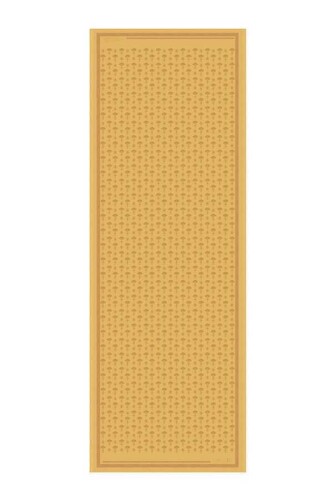 Carnation Monogram Silk Shawl Gold - 1