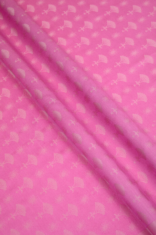 Carnation Monogram Silk Shawl Pink - 2