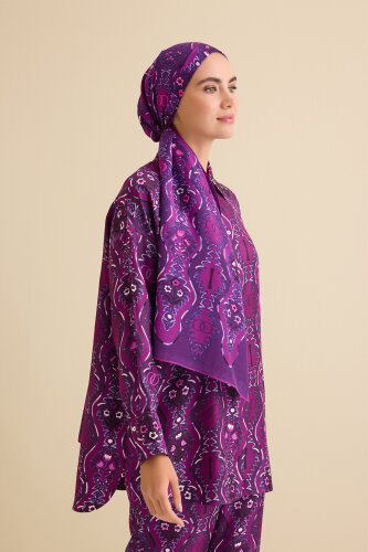 Cascade Fuchsia Silk Shirt - 7