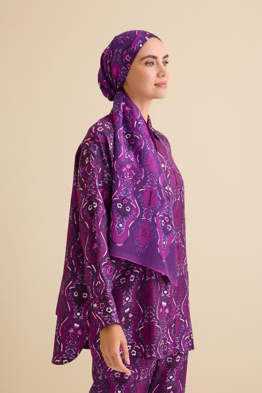 Cascade Fuchsia Silk Shirt - 7