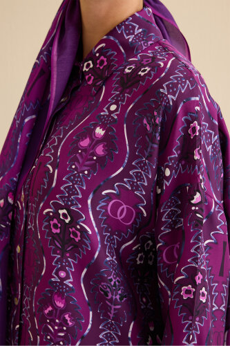 Cascade Fuchsia Silk Shirt - 5
