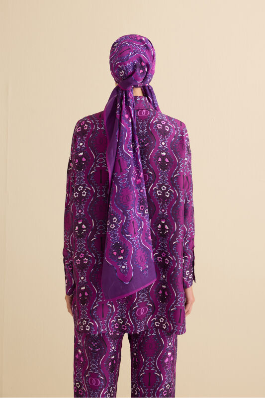 Cascade Fuchsia Silk Shirt - 8