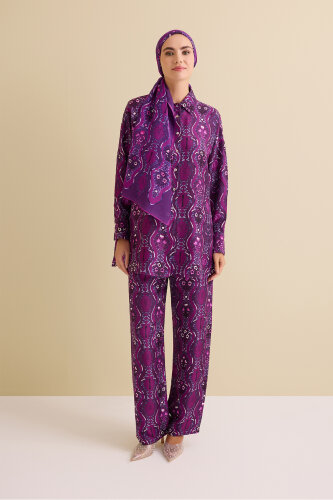 Cascade Fuchsia Silk Shirt - 3