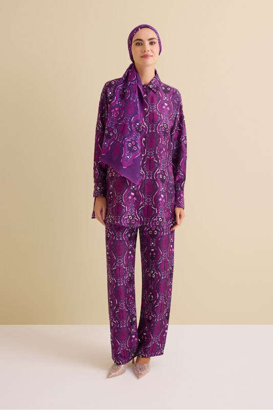 Cascade Fuchsia Silk Shirt - 3