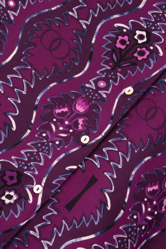 Cascade Fuchsia Silk Shirt - 6