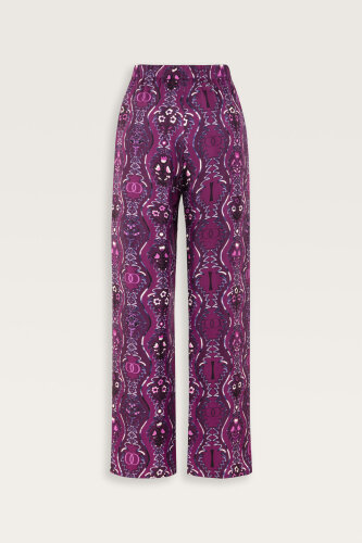 Cascade Fuchsia Silk Trousers - Imannoor (4)