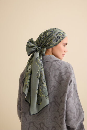 Cascade Green Cotton Floss Shawl - 5
