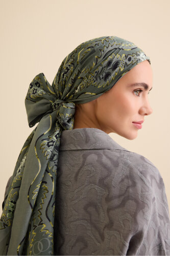 Cascade Green Cotton Floss Shawl 