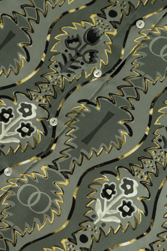 Cascade Khaki Silk Shirt - 6