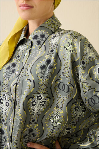 Cascade Khaki Silk Shirt - 5