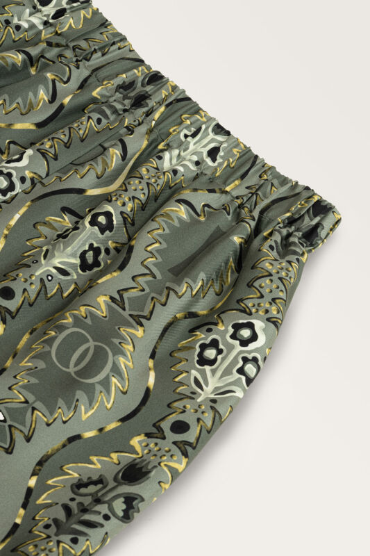 Cascade Khaki Silk Trousers - 5