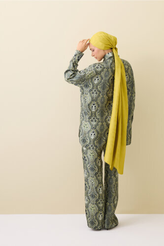 Cascade Khaki Silk Trousers - 3