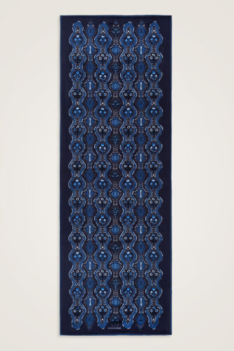 Cascade Navy Blue Cotton Floss Shawl - 2