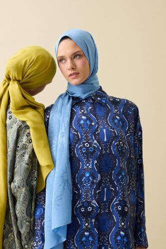 Cascade Navy Blue Silk Shirt - 5