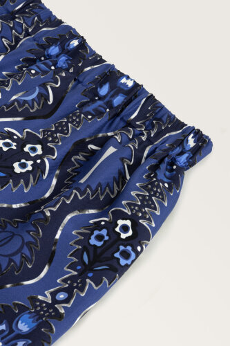 Cascade Navy Blue Silk Trousers - 6