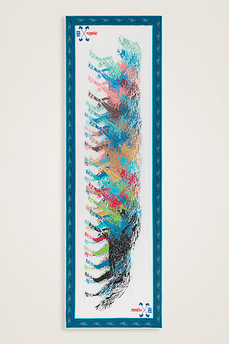 Cennet Rüzgarı Beyaz Krep İpek Şal 70x210 - Imannoor (1)