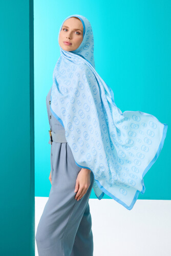 Chain Shawl Blue 