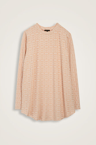 Chain Cream Jacquard Single Jersey Blouse - 2