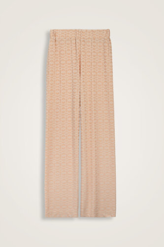 Chain Cream Jacquard Single Jersey Trousers - 2