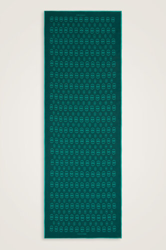 Chain Logo Dark Turquoise Cotton Floss Shawl 