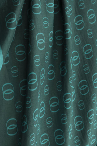 Chain Logo Dark Turquoise Cotton Floss Shawl - Imannoor (1)