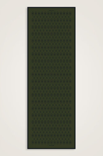 Chain Logo Khaki Cotton Floss Shawl 