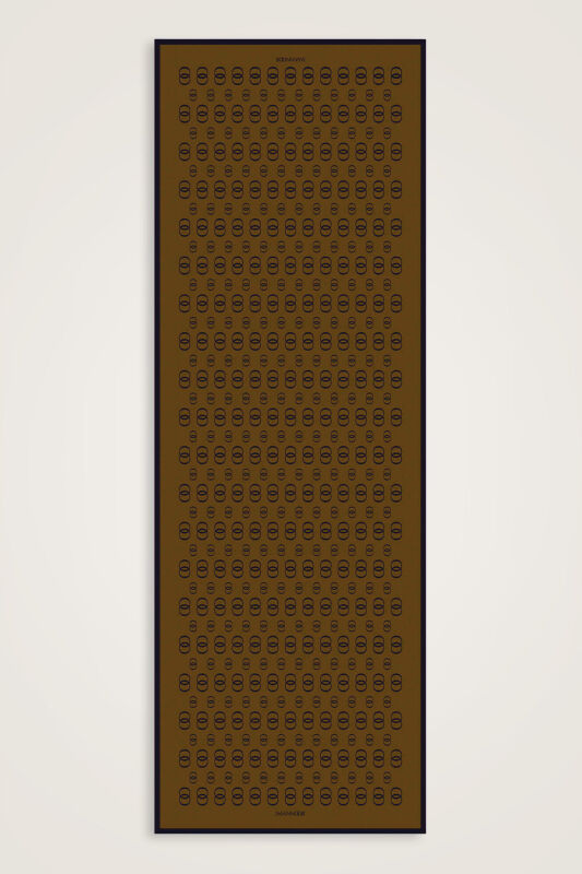 Chain Logo Milk Chocolate Cotton Floss Shawl - 1