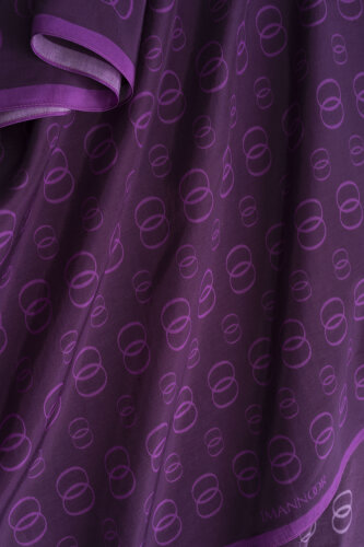 Chain Logo Purple Cotton Floss Shawl - Imannoor (1)