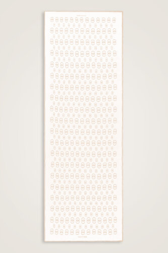 Chain Logo White Cotton Floss Shawl 