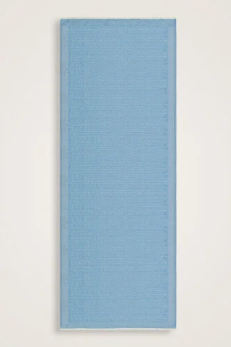 Chain Monogram Cotton Silk Shawl Blue - 2