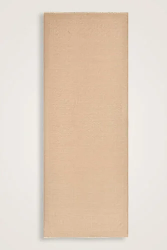 Chain Monogram Cotton Silk Shawl Dark Beige 