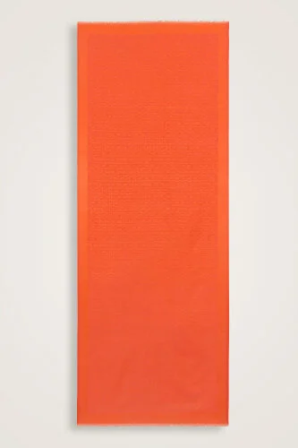 Chain Monogram Cotton Silk Shawl Orange - 2