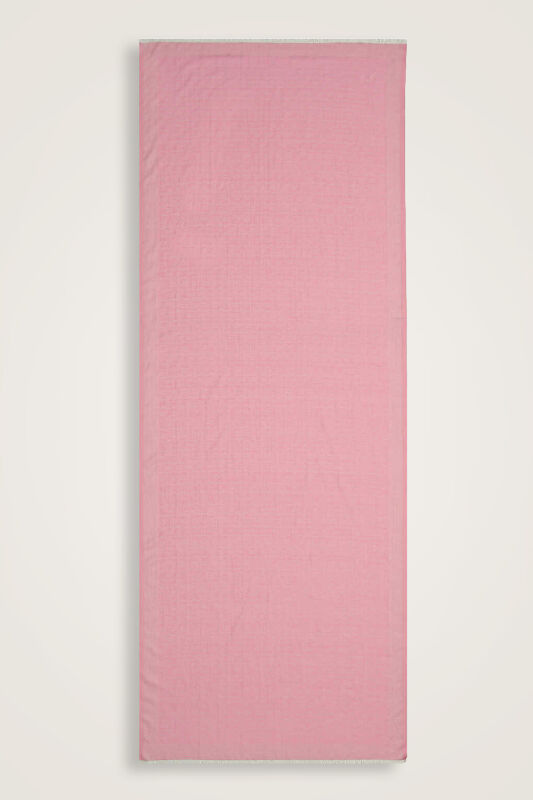 Chain Monogram Cotton Silk Shawl Pink - 2