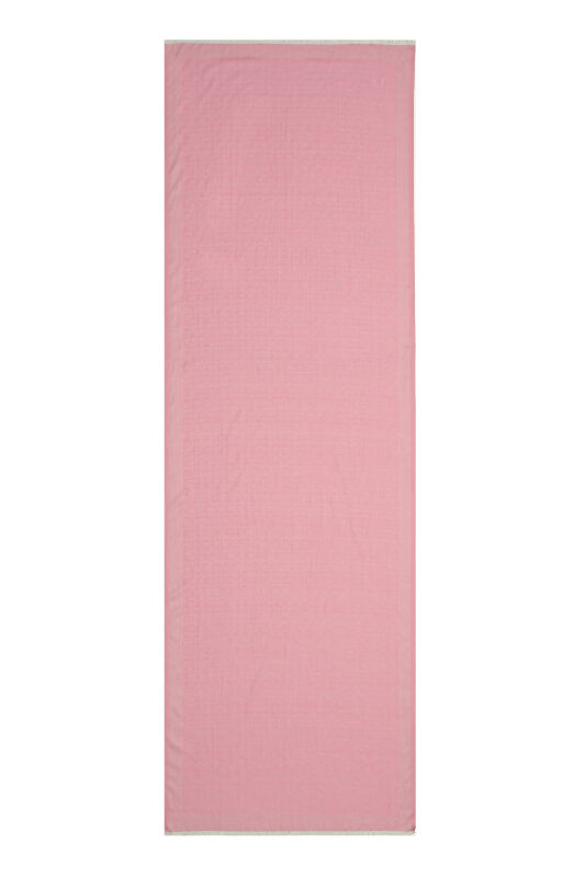 Chain Monogram Cotton Silk Shawl Pink - 2