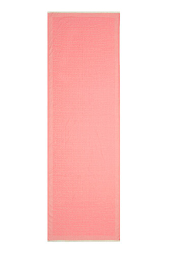 Chain Monogram Cotton Silk Shawl Salmon 