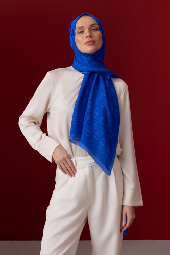 Chain Shawl Navy - 5