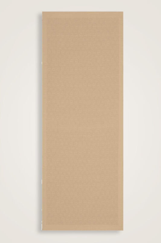 Chain Pattern Cotton Silk Shawl Beige - 2