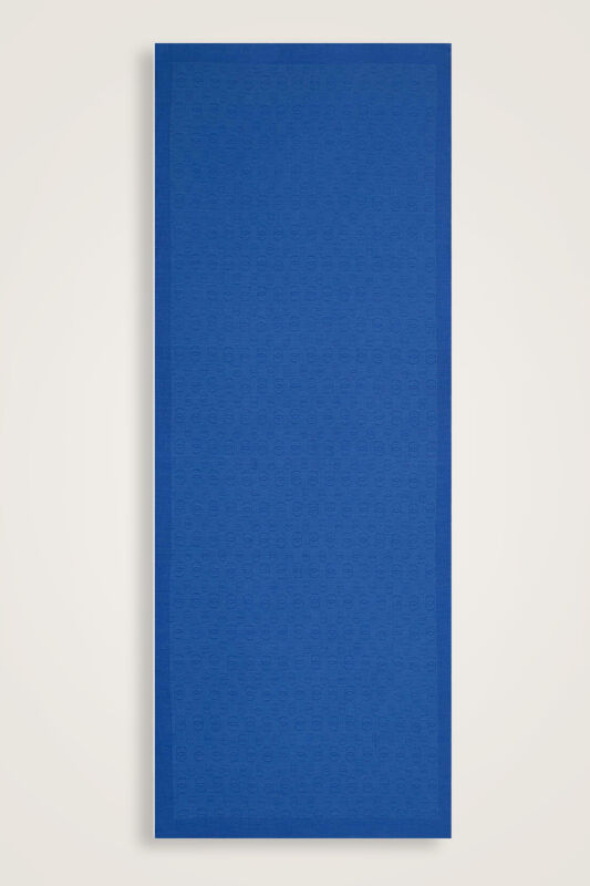 Chain Pattern Cotton Silk Shawl Blue - 1