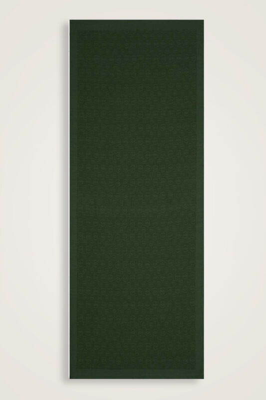 Chain Pattern Cotton Silk Shawl Green - 2