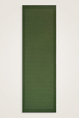Chain Pattern Cotton Silk Shawl Green - Imannoor (1)