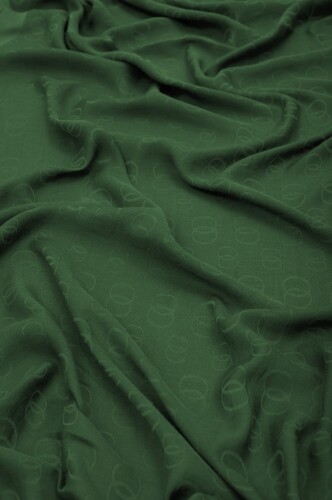Chain Pattern Cotton Silk Shawl Green - 4