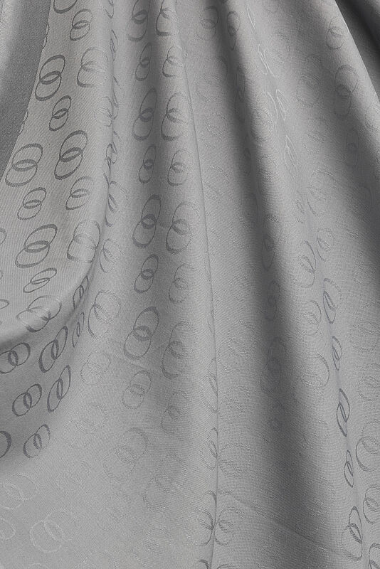 Chain Pattern Cotton Silk Shawl Grey - 4