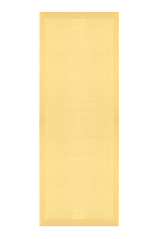 Chain Pattern Cotton Silk Shawl Lemon Yellow - 1