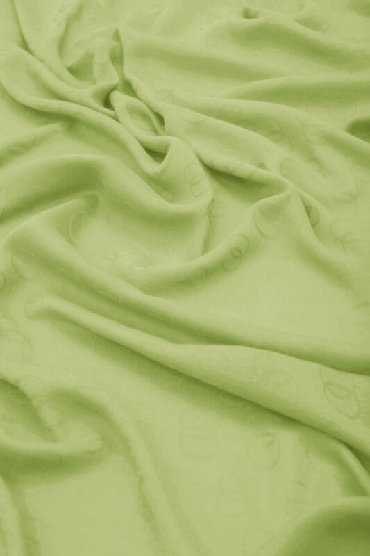 Chain Pattern Cotton Silk Shawl Light Green - 4
