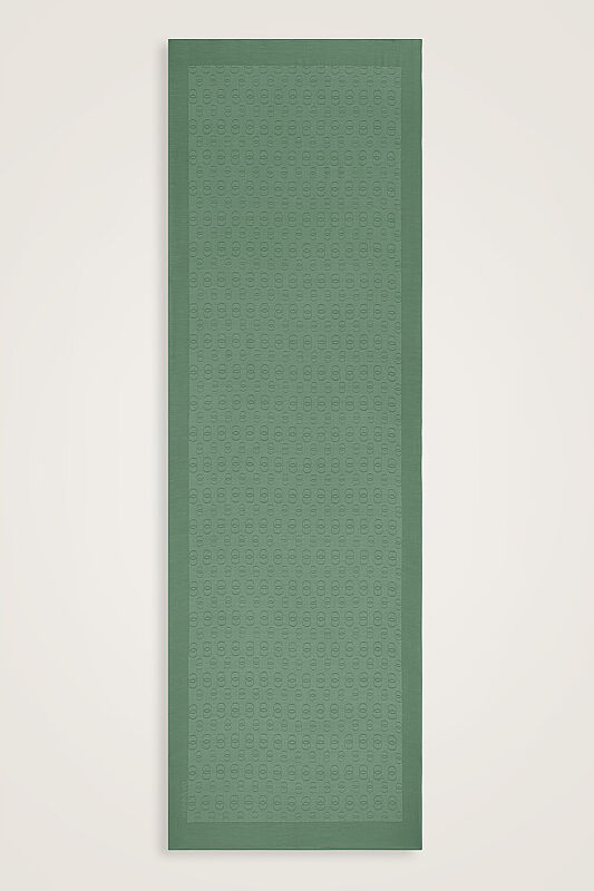 Chain Pattern Cotton Silk Shawl Mint - 2