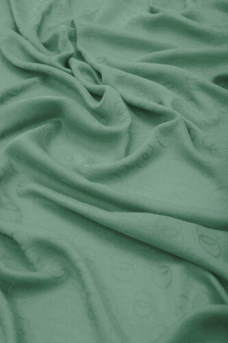 Chain Pattern Cotton Silk Shawl Mint - 4