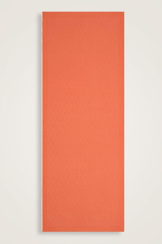 Chain Pattern Cotton Silk Shawl Orange - 2