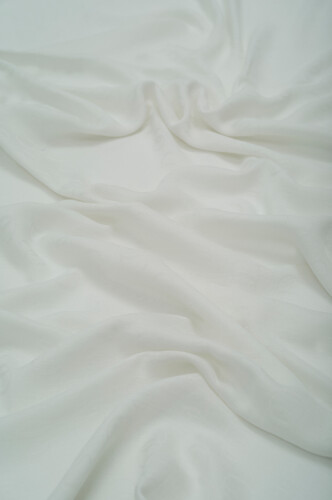 Chain Pattern Cotton Silk Shawl White - 2