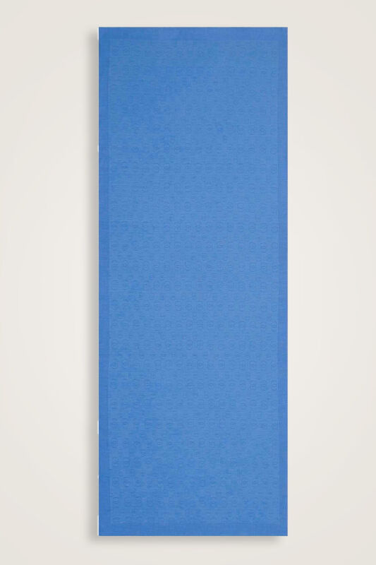 Chain Pattern Cotton Silk Shawl Soft Blue - 2